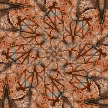Seamless abstract square pattern. Symmetrical round pattern. Author's pattern Stock Photos