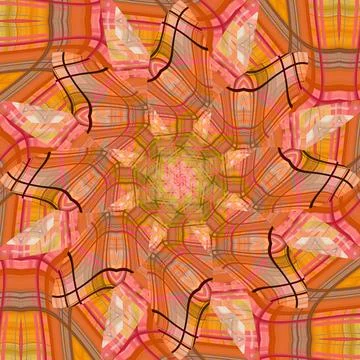 Seamless abstract square pattern. Symmetrical round pattern. Author's pattern Stock Photos