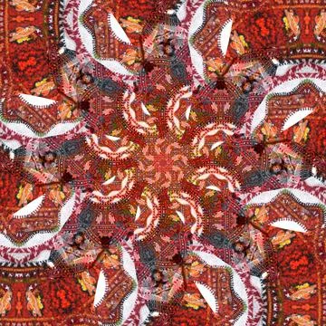 Seamless abstract square pattern. Symmetrical round pattern. Author's pattern Stock Photos