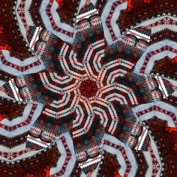 Seamless abstract square pattern. Symmetrical round pattern. Author's pattern 写真素材