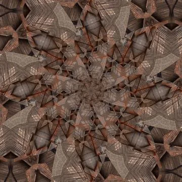 Seamless abstract square pattern. Symmetrical round pattern. Author's pattern 스톡 사진