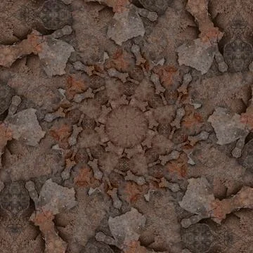 Seamless abstract square pattern. Symmetrical round pattern. Author's pattern Stock Photos