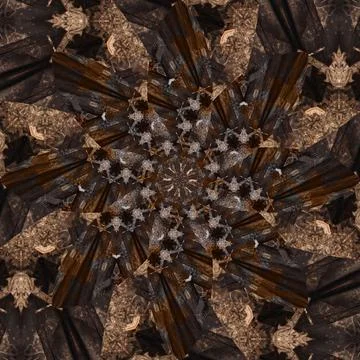 Seamless abstract square pattern. Symmetrical round pattern. Author's pattern 写真素材
