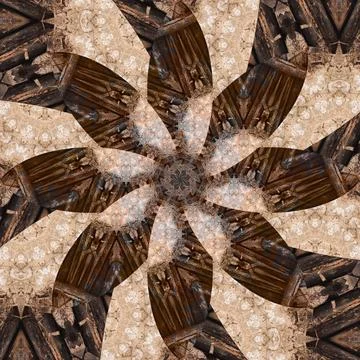 Seamless abstract square pattern. Symmetrical round pattern. Author's pattern Stock Photos
