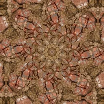 Seamless abstract square pattern. Symmetrical round pattern. Author's pattern Stock Photos