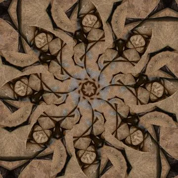 Seamless abstract square pattern. Symmetrical round pattern. Author's pattern Stock Photos