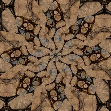 Seamless abstract square pattern. Symmetrical round pattern. Author's pattern Stock Photos