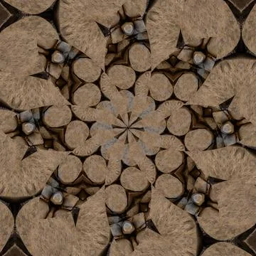 Seamless abstract square pattern. Symmetrical round pattern. Author's pattern Stock Photos
