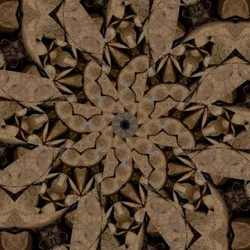 Seamless abstract square pattern. Symmetrical round pattern. Author's pattern Stock Photos