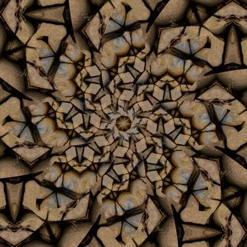 Seamless abstract square pattern. Symmetrical round pattern. Author's pattern Stock Photos