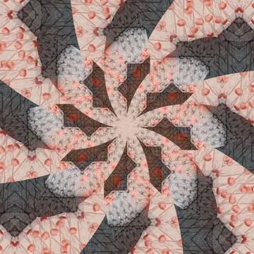 Seamless abstract square pattern. Symmetrical round pattern. Author's pattern Stock Photos