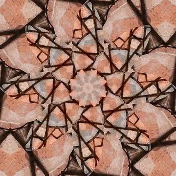 Seamless abstract square pattern. Symmetrical round pattern. Author's pattern Stock Photos