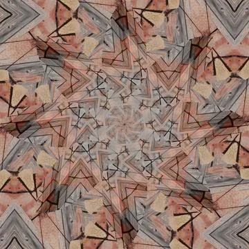 Seamless abstract square pattern. Symmetrical round pattern. Author's pattern 스톡 사진