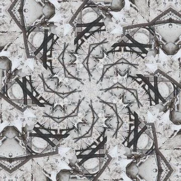Seamless abstract square pattern. Symmetrical round pattern. Author's pattern 스톡 사진