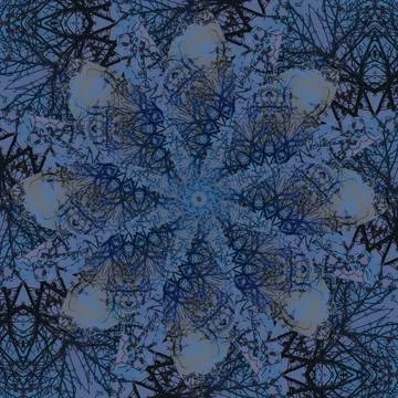 Seamless abstract square pattern. Symmetrical round pattern. Author's pattern Stock Photos