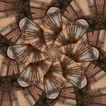 Seamless abstract square pattern. Symmetrical round pattern. Author's pattern Stock Photos
