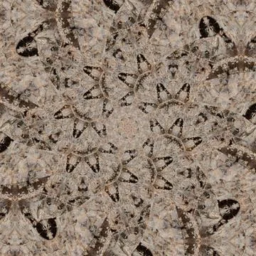 Seamless abstract square pattern. Symmetrical round pattern. Author's pattern 写真素材