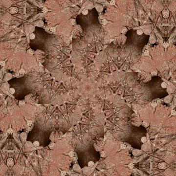 Seamless abstract square pattern. Symmetrical round pattern. Author's pattern 스톡 사진