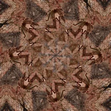 Seamless abstract square pattern. Symmetrical round pattern. Author's pattern Stock Photos