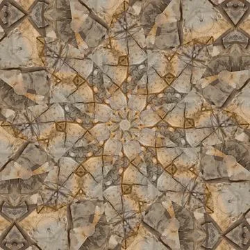 Seamless abstract square pattern. Symmetrical round pattern. Author's pattern Stock Photos