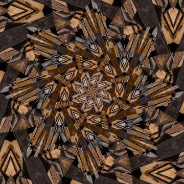 Seamless abstract square pattern. Symmetrical round pattern. Author's pattern Stock Photos