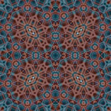 Seamless abstract square pattern. Watercolor and alcohol ink. Author's patter Stock Illustration