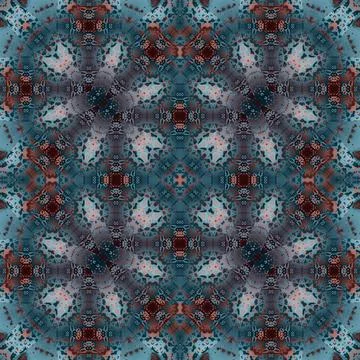 Seamless abstract square pattern. Watercolor and alcohol ink. Author's patter Illustrazione stock