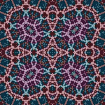 Seamless abstract square pattern. Watercolor and alcohol ink. Author's patter Illustrazione stock