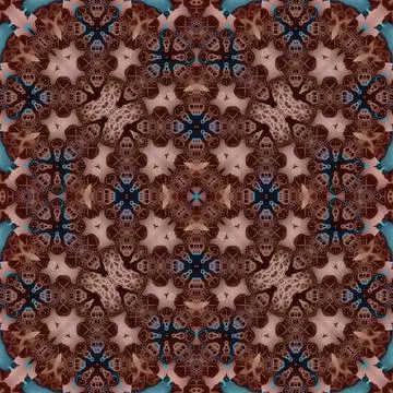 Seamless abstract square pattern. Watercolor and alcohol ink. Author's patter Illustrazione stock