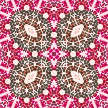 Seamless abstract square pattern. Watercolor and alcohol ink. Author's patter Stock Illustration