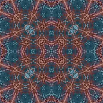 Seamless abstract square pattern. Watercolor and alcohol ink. Author's patter Stock Illustration