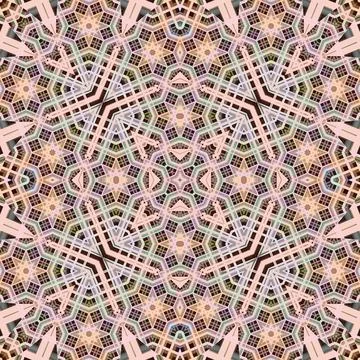 Seamless abstract square pattern. Watercolor and alcohol ink. Author's patter Stock Illustration