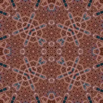 Seamless abstract square pattern. Watercolor and alcohol ink. Author's patter Stock Illustration