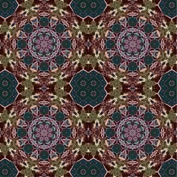 Seamless abstract square pattern. Watercolor art texture Stock Illustration