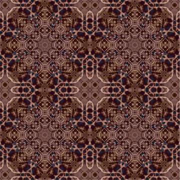 Seamless abstract square pattern. Watercolor art texture Stock Illustration