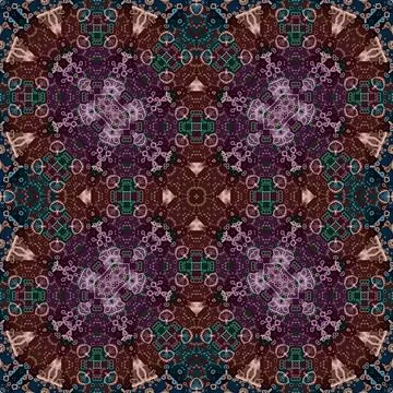 Seamless abstract square pattern. Watercolor and alcohol ink. Author's patter Illustrazione stock