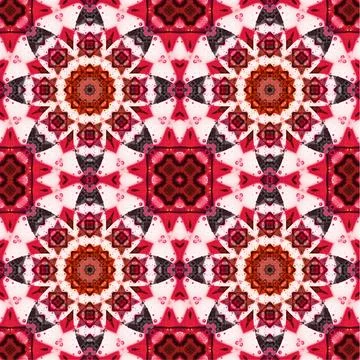Seamless abstract square pattern. Watercolor art texture Stock Illustration