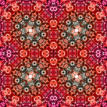 Seamless abstract square pattern. Watercolor and alcohol ink. Author's patter Stock Illustration
