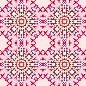 Seamless abstract square pattern. Watercolor art texture Stock Illustration
