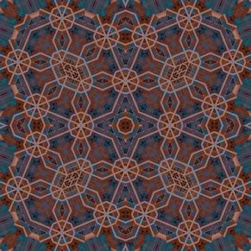 Seamless abstract square pattern. Watercolor and alcohol ink. Author's patter Stock Illustration