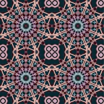 Seamless abstract square pattern. Watercolor art texture Stock Illustration