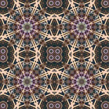 Seamless abstract square pattern. Watercolor art texture Stock Illustration