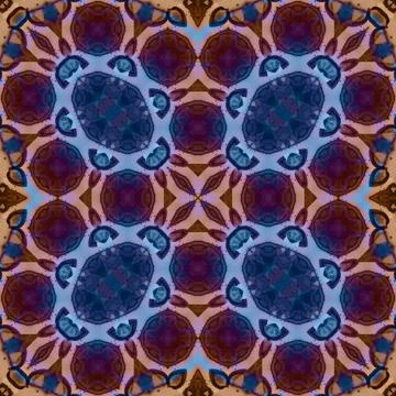 Seamless abstract square pattern. Watercolor and alcohol ink. Author's patter Illustrazione stock