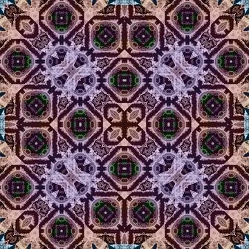 Seamless abstract square pattern. Watercolor and alcohol ink. Author's patter Illustrazione stock