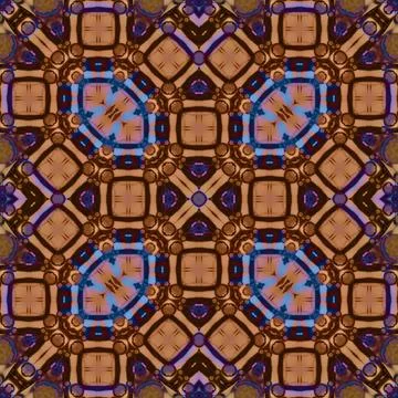 Seamless abstract square pattern. Watercolor and alcohol ink. Author's patter Illustrazione stock