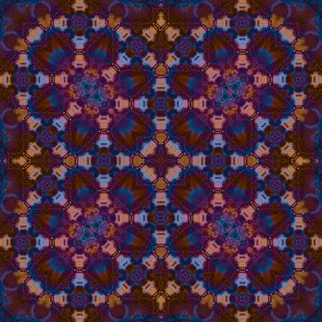 Seamless abstract square pattern. Watercolor and alcohol ink. Author's patter Stock Illustration