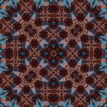Seamless abstract square pattern. Watercolor and alcohol ink. Author's patter Stock Illustration