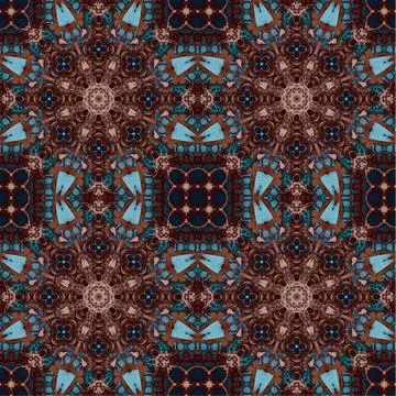 Seamless abstract square pattern. Watercolor art texture Illustrazione stock