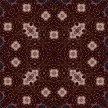 Seamless abstract square pattern. Watercolor and alcohol ink. Author's patter Illustrazione stock