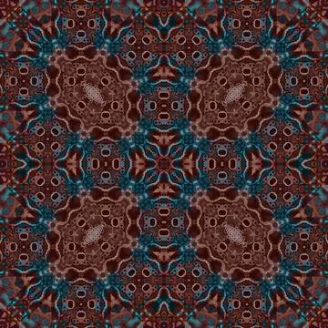 Seamless abstract square pattern. Watercolor and alcohol ink. Author's patter Stock Illustration
